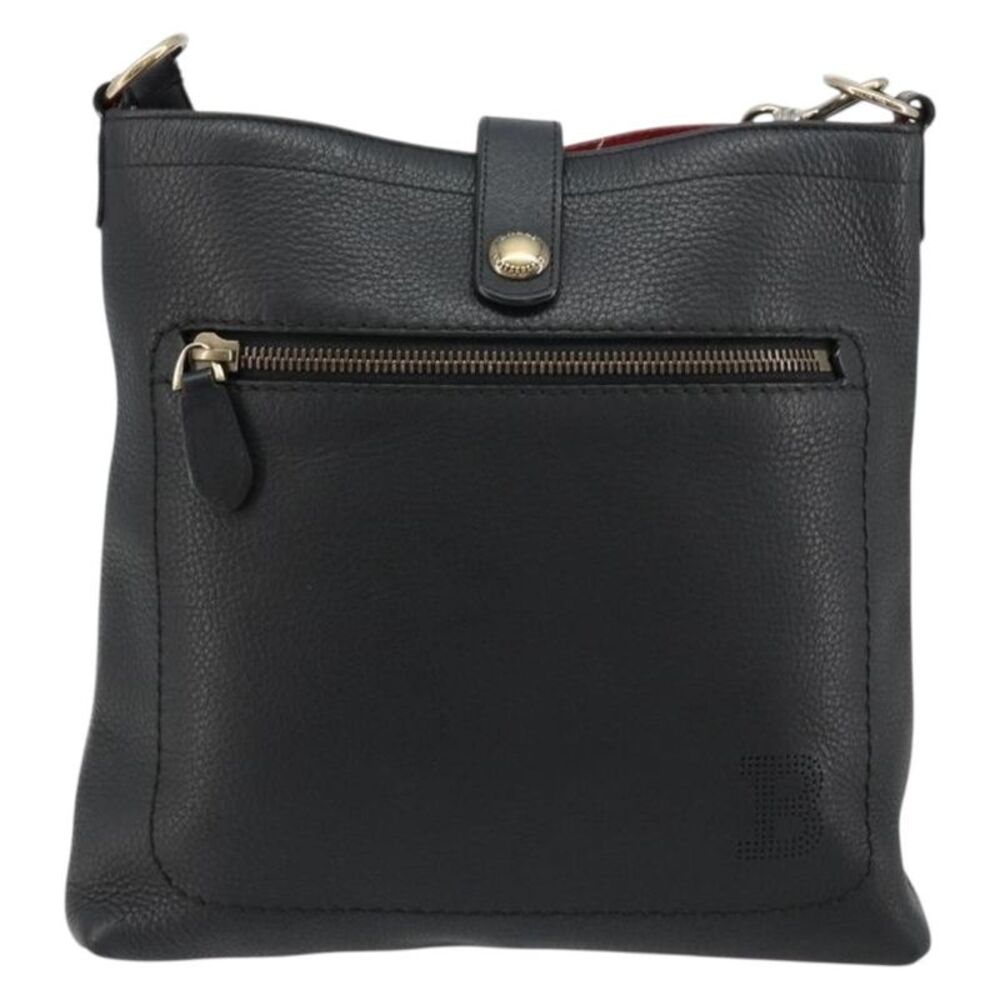 Bally Vintage Leather Black Leather Shoulder Bag Bag